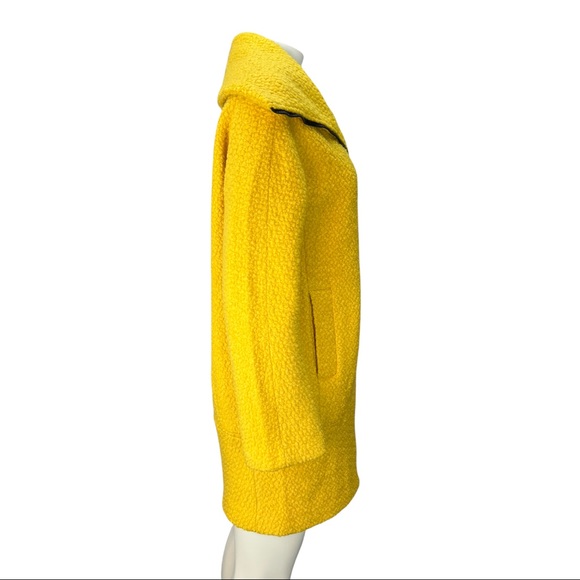 Desigual LAND Overcoat in Solar Power Yellow with Rainbow Zipper Sz 36/ US XS/S - Picture 4 of 11